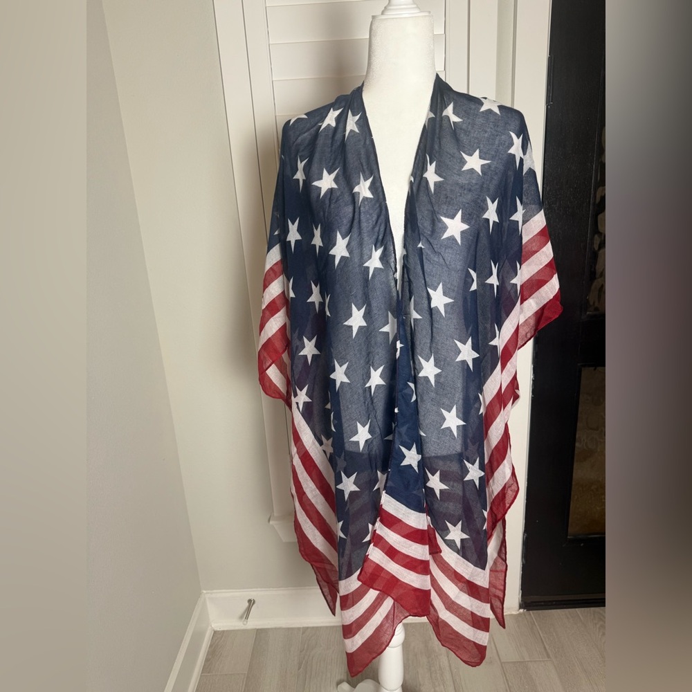 Patriotic Star and Stripe Swim Cover-Up
